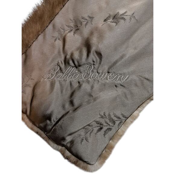 NWT Vintage 1960’s Gorgeous Mink Stole Authentic Sears & Roebuck With Embroidery - Picture 14 of 14